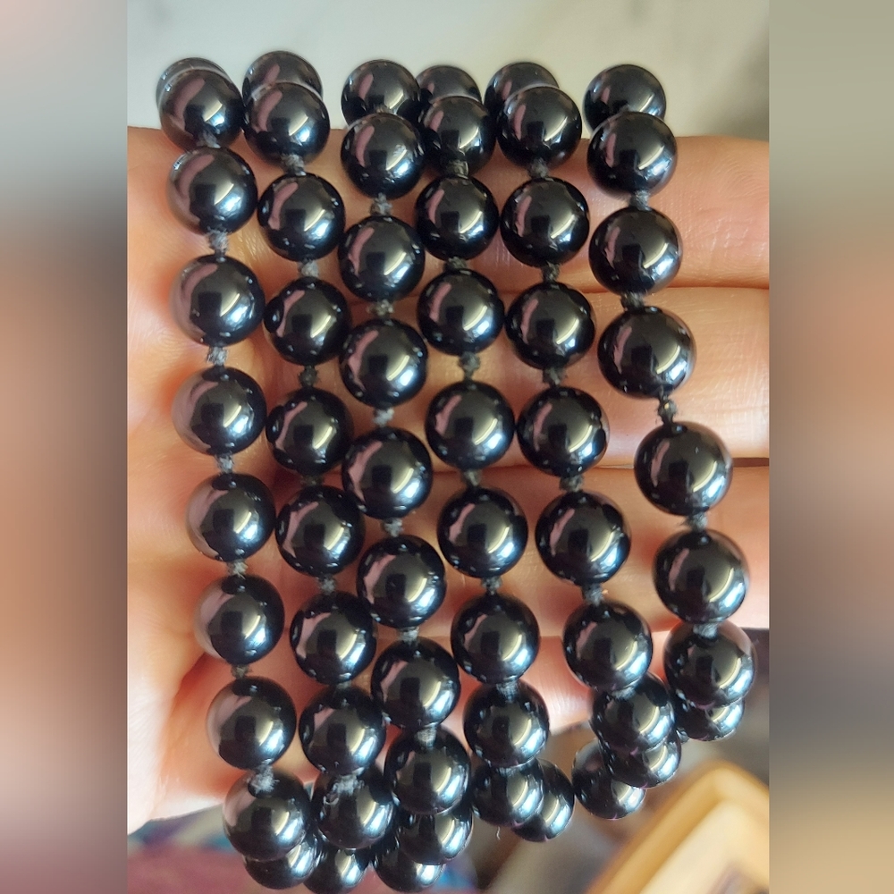 Black Beaded Necklace